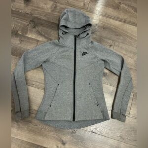 Women’s Nike Gray Full-Zip Tech Fleece Hoodie